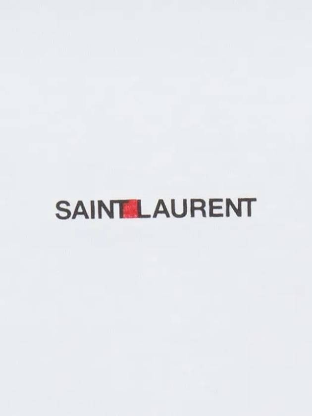 Rive Gauche Short Sleeve T-Shirt White - SAINT LAURENT - BALAAN 7