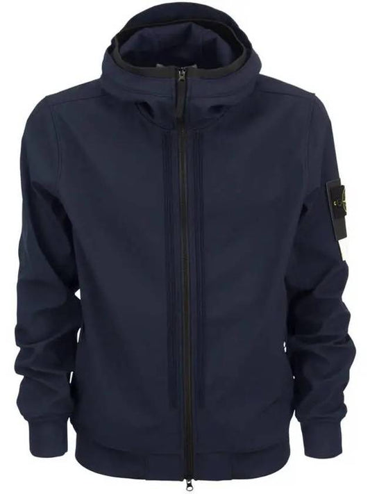 Wappen Patch Soft Shell Hooded Jacket Navy - STONE ISLAND - BALAAN 2