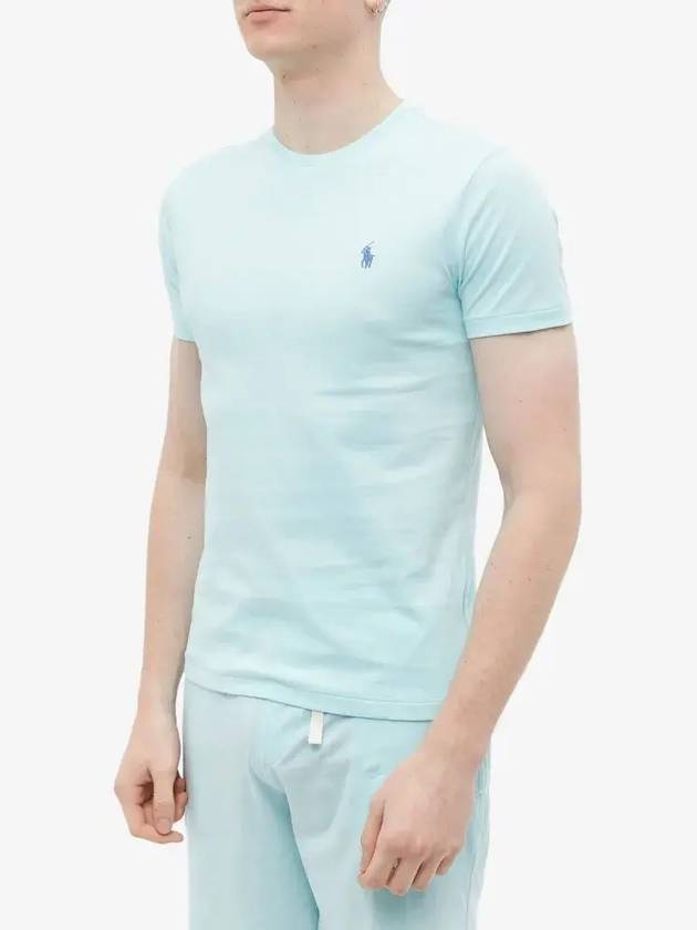 Embroidered Logo Cotton Short Sleeve T-Shirt Light Blue - POLO RALPH LAUREN - BALAAN 4