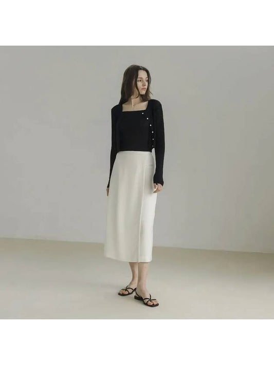 glossy wrap banding skirt - KELLY DONAHUE - BALAAN 2