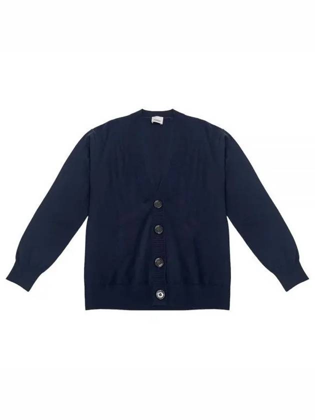 Check Patch Wool Cardigans Navy - BURBERRY - BALAAN 2