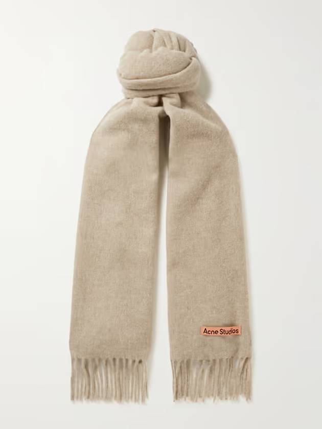 Wool Fringe Muffler Oatmeal Melange - ACNE STUDIOS - BALAAN 4