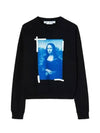 Mona Lisa Over Sweatshirt Black - OFF WHITE - BALAAN.