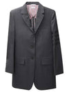 4 Bar Wool Jacket Grey - THOM BROWNE - 1