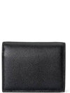 V Logo Signature Flap Compact Half Wallet Black - VALENTINO - BALAAN 4