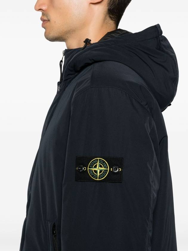 Techno Fabric Hooded Jacket Navy - STONE ISLAND - BALAAN 7