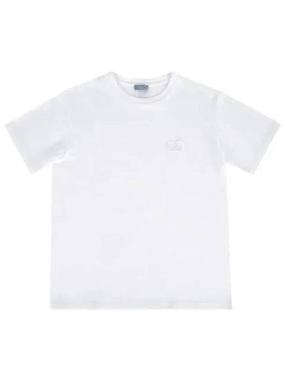 CD Icon Relaxed Fit Organic Cotton Short Sleeve T-Shirt White - DIOR - BALAAN 2