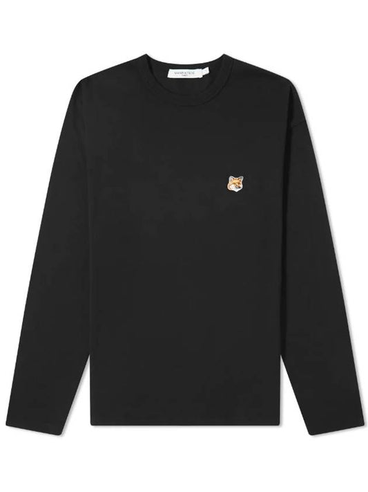 Fox Head Patch Regular Long Sleeve T-Shirt Black - MAISON KITSUNE - BALAAN 2