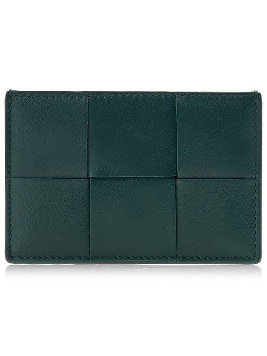 Intrecciato Lambskin Calfskin Card Wallet Emerald Green - BOTTEGA VENETA - BALAAN 2