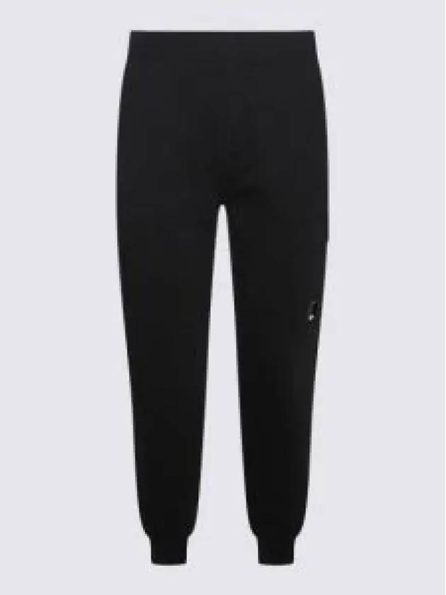 Diagonal Raised Fleece Track Pants Black - CP COMPANY - BALAAN 2