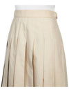 Classic Typewriter Midi Pleated Skirt Khaki - THOM BROWNE - BALAAN 8