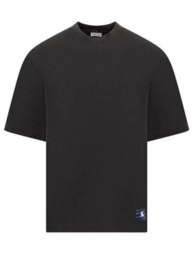 Equestrian Knight Patch Cotton Short Sleeve T-Shirt Black - BURBERRY - BALAAN 2