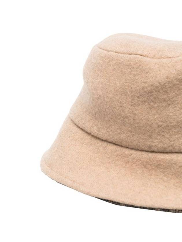 FF Logo Wool Bucket Hat Camel - FENDI - BALAAN 3