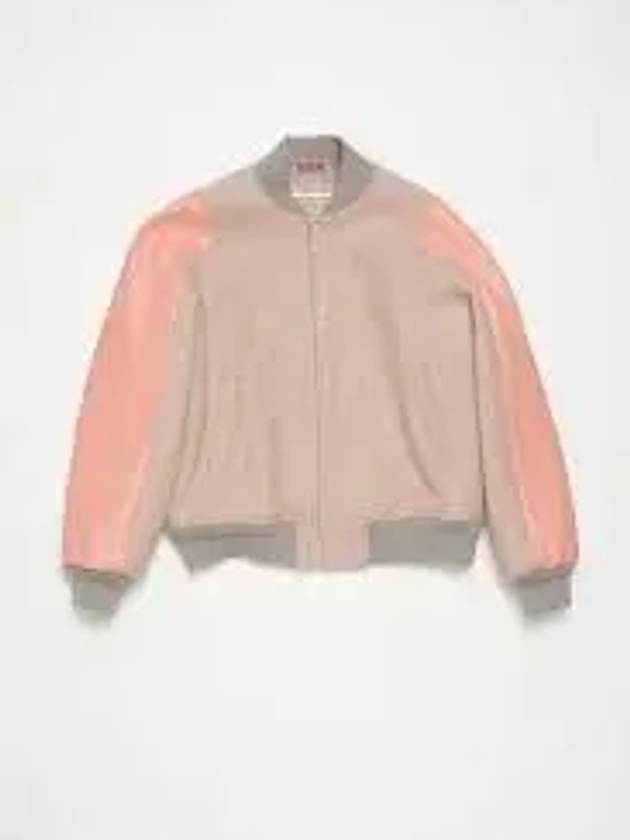 Logo Patch Bomber Jacket Pastel Pink - ACNE STUDIOS - BALAAN 2