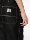 Logo Patch Straight Jeans Black - CARHARTT WIP - BALAAN 6