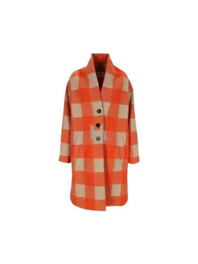 Women's Gabriel Wool Single Coat Orange - ISABEL MARANT - BALAAN 2