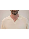 Honeycomb open collar knit IVORY - BLACKBROWN - BALAAN 3