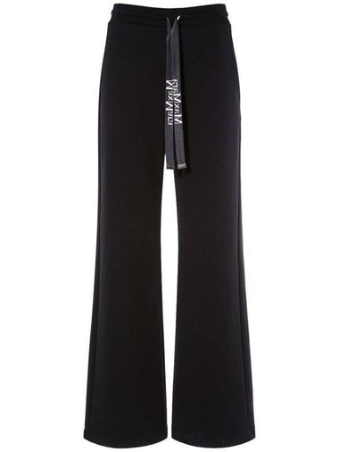 Women's Badia Fleece Drawstring Wide Pants Black - S MAX MARA - BALAAN 1