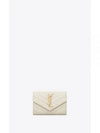 Monogram Envelope Small Half Wallet Ivory - SAINT LAURENT - BALAAN 2