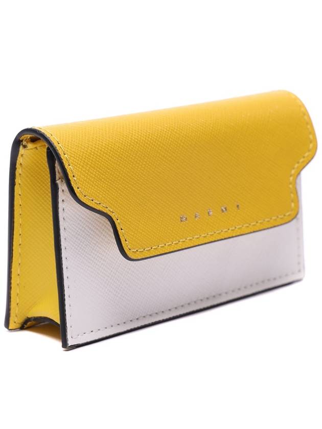 Saffiano Card Wallet Yellow - MARNI - BALAAN 4