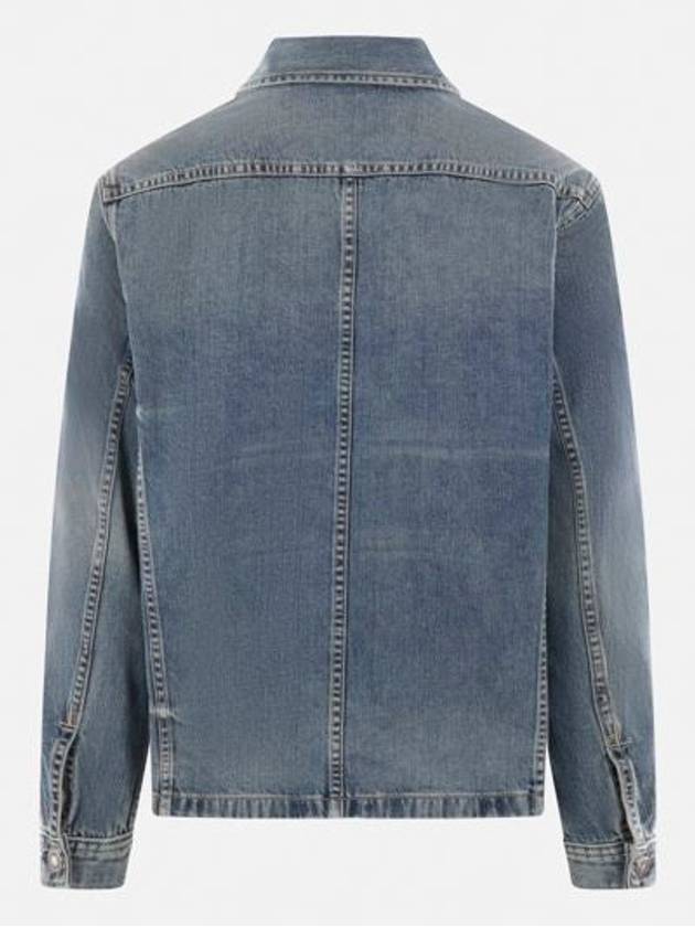 Logo Label Denim Jacket Blue - TOM FORD - BALAAN 3