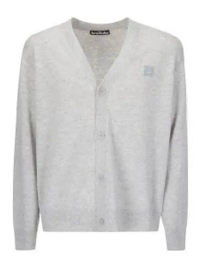 Keve Face Wool V-neck Cardigan Grey - ACNE STUDIOS - BALAAN 2