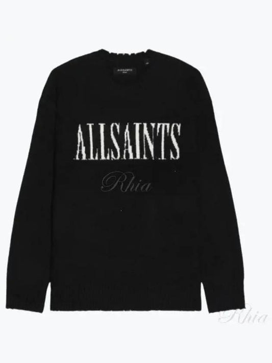 Luca Saints Men s Knitwear Knit MK048Z BLK TRADITIONAL WT - ALLSAINTS - BALAAN 1