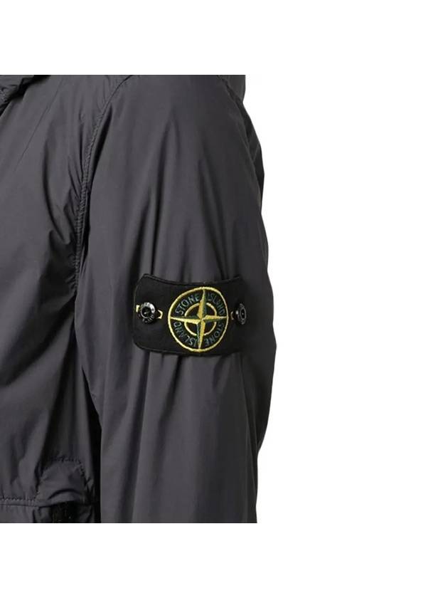 Wappen Patch Skin Touch Nylon Hooded Jacket Charcoal - STONE ISLAND - BALAAN 5