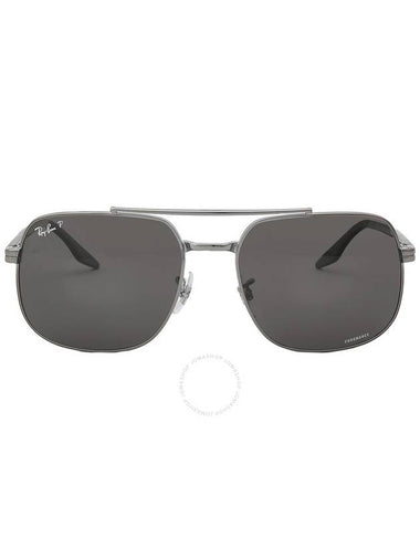 Ray Ban Polarized Dark grey Square Unisex Sunglasses RB3699 004/K8 59 - RAY-BAN - BALAAN 1