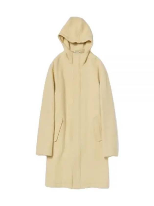 BRUSHED ALPACA WOOL MELTON HOODED COAT LIGHT BEIGE A23AB02AS BRUSHED ALPACA WOOL MELTON HOODED COAT - AURALEE - BALAAN 1