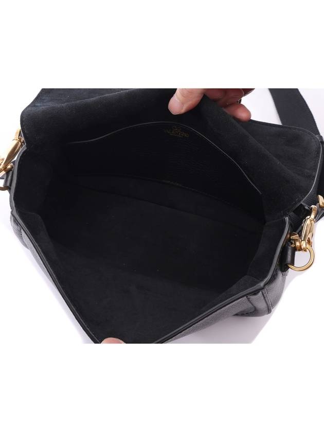 Alltime Soft Grain Calfskin Shoulder Bag Black - VALENTINO - BALAAN 7