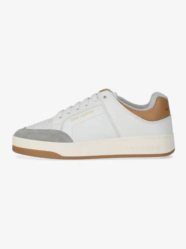 Sl61 Smooth Leather Suede Low Top Sneakers White - SAINT LAURENT - BALAAN 2