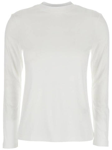 White Crewneck T-Shirt In Cotton Blend Woman - ELEVENTY MILANO - BALAAN 1