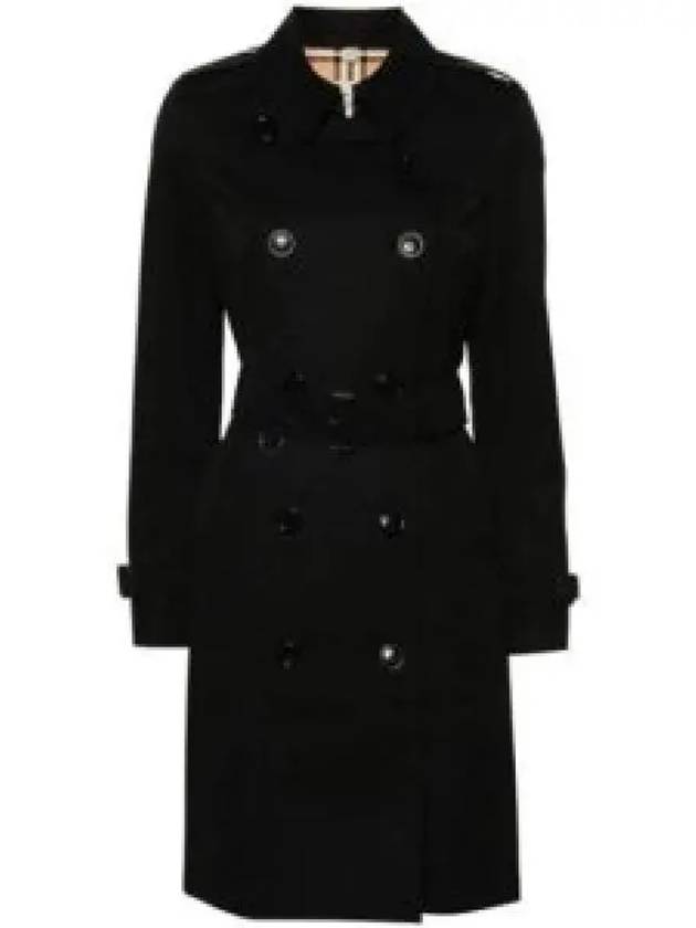 Chelsea Cotton Trench Coat Black - BURBERRY - BALAAN 2