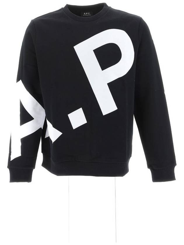 Cory Big Logo Cotton Sweatshirt Black - A.P.C. - BALAAN 2