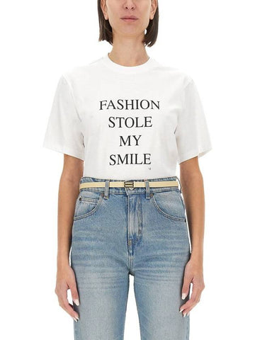 Victoria Beckham T-Shirt With Print - VICTORIA BECKHAM - BALAAN 1