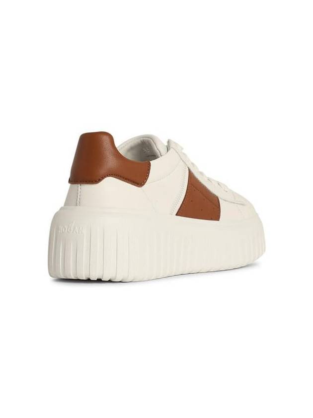 Hogan 'H Stripes' Ivory Leather Sneakers - HOGAN - BALAAN 3