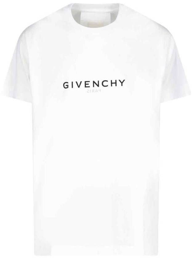 Reverse Oversized Short Sleeve T-Shirt White - GIVENCHY - BALAAN 2