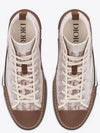 B23 Oblique Canvas High Top Sneakers Coffee - DIOR - BALAAN 2