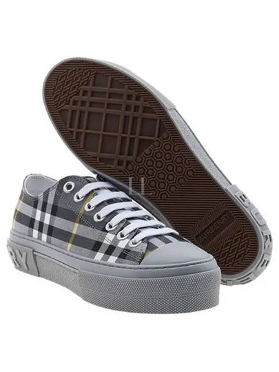 Vintage Check Cotton Low Top Sneakers Grey - BURBERRY - BALAAN 2