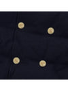 Double Breasted Padded Coat Navy - BRUNELLO CUCINELLI - BALAAN.