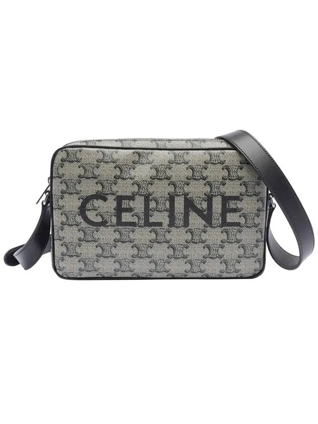 Triomphe Logo Print Medium Messenger Bag Beige - CELINE - BALAAN 3