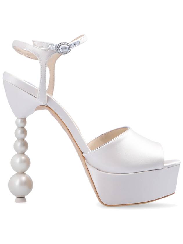 Sophia Webster ‘Natalia’ Sandals On Decorative Heel, Women's, White - SOPHIA WEBSTER - BALAAN 1