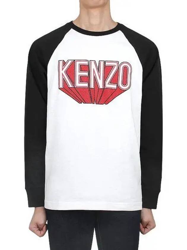 3D logo RAGLAN LS long sleeve t shirt 5TS105 4SI 02 1103617 - KENZO - BALAAN 1