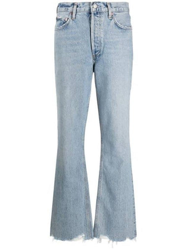 Mid Rise Frayed Hems Bootcut Jeans Blue - AGOLDE - BALAAN 1