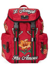 Flora Canvas Backpack Red - GUCCI - BALAAN 1