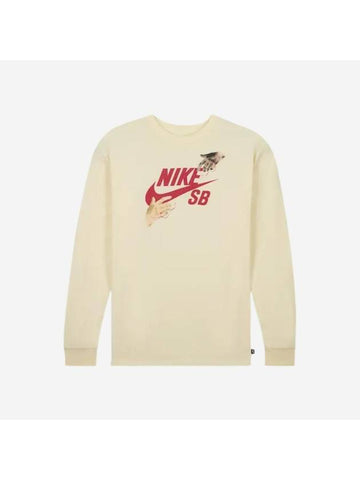 SB Skate Long Sleeve T-Shirt Coconut Milk - NIKE - BALAAN 1