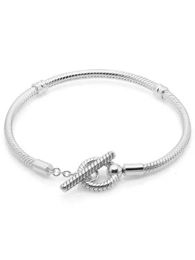 Moment T-Bar Snake Chain Bracelet Silver - PANDORA - BALAAN 2