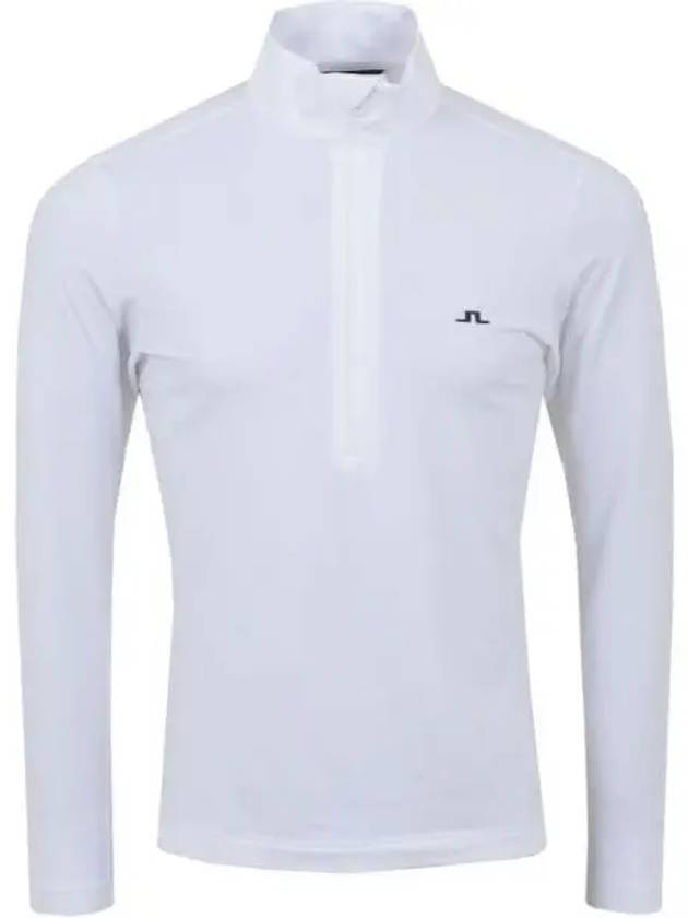 Luke Half Zip Up Mid Long Sleeve T-Shirt White - J.LINDEBERG - BALAAN 2