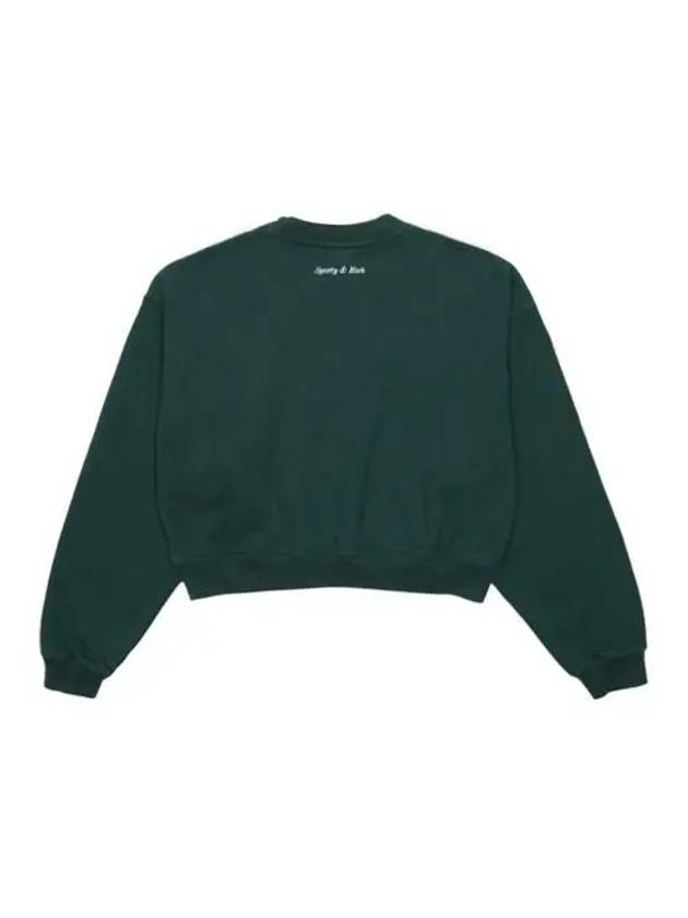 Wellness Club Crop Cotton Sweatshirt Green - SPORTY & RICH - BALAAN 3